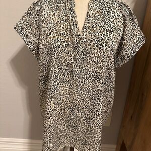 Cynthia Steffe Animal Print Blouse